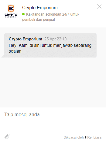 Pelayanan Pelanggan di Crypto Emporium