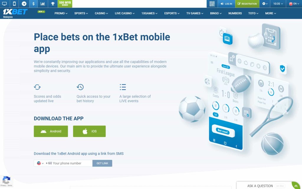 Malaysian casino mobile apps - 1xbet