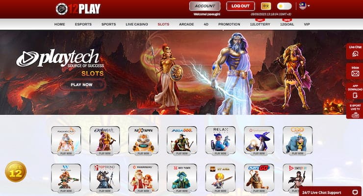 12Play Playtech Slots Page