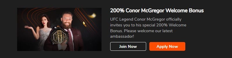 me88 200% Conor McGregor Welcome Bonus