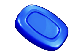 Blue candy symbol