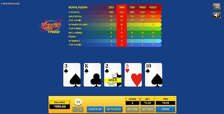 Deuces Wild Video Poker Malaysia