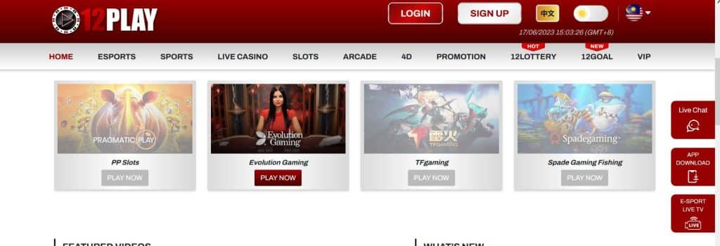12Play Touch 'n Go e-wallet casino site