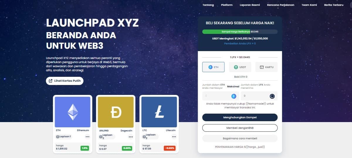 Launchpad xyz Web 3.0 crypto
