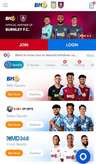 BK8 the best malaysia gambling app
