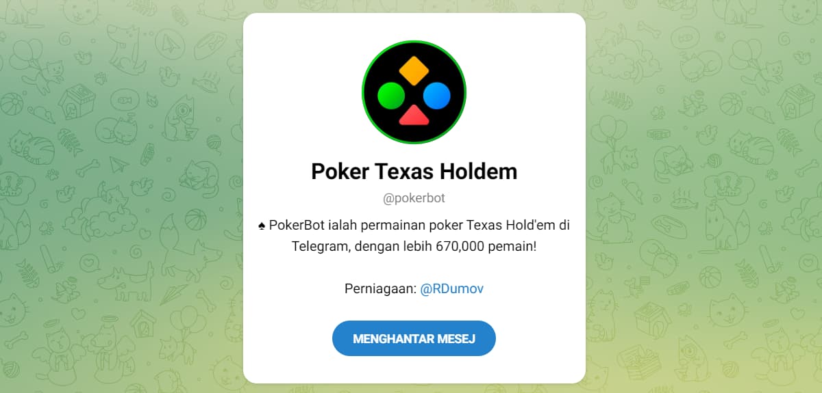 Poker bot Kasino Telegram