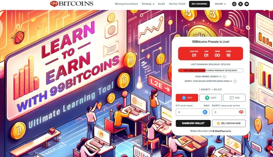 99Bitcoins ($99BTC) - Potensi Ethereum Terbaharu dengan Prajualan Learn-To-Earn
