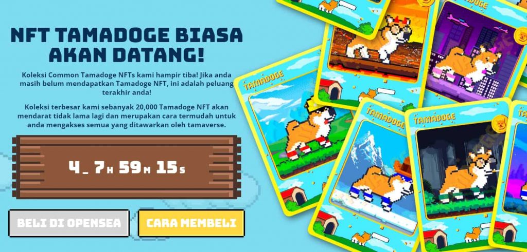 Tamadoge NFT untuk pembelian