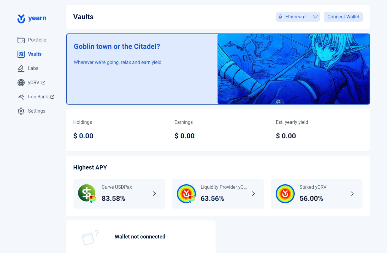 Yearn Finance Web 3.0 Crypto