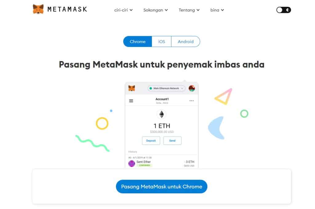 Pasang MetaMask Wallet