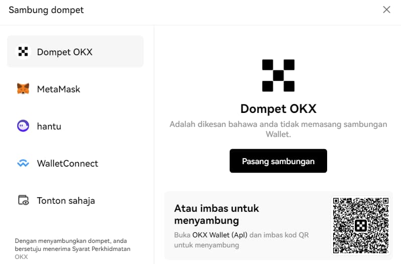 Muat turun OKX dan Transfer ETH