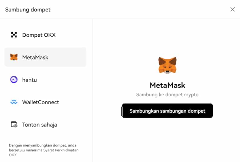 Sambungkan Dompet MetaMask ke NFT LaunchPad