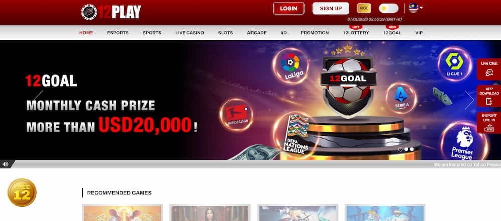 Tapak perjudian dalam talian terbaik Malaysia 12Play