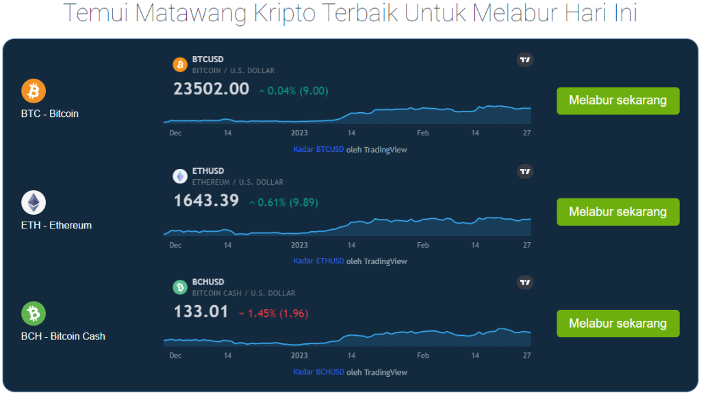 Lakukan Dagangan Matawang Kripto Langsung