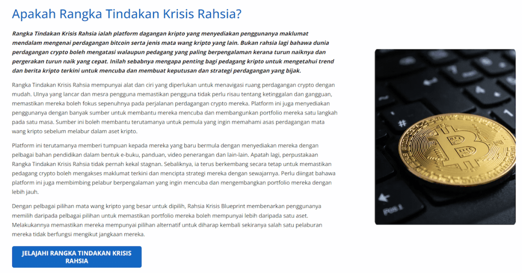 Apakah Rangka Tindakan Krisis Rahsia