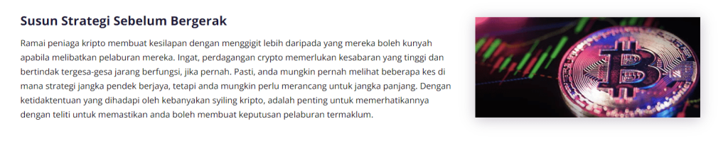 Buat strategi sebelum anda bermulaBuat strategi sebelum anda bermula