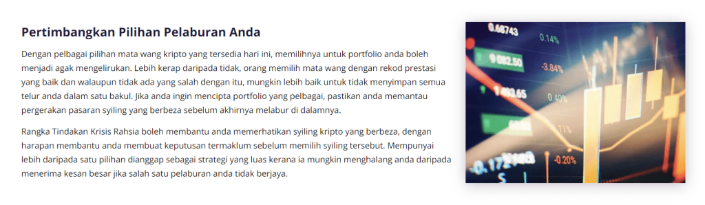 Pertimbangkan pilihan pelaburan anda