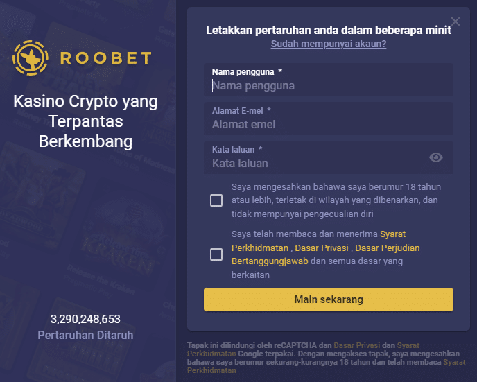 Roobet Daftar