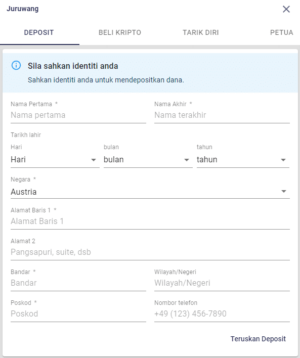 Roobet deposit