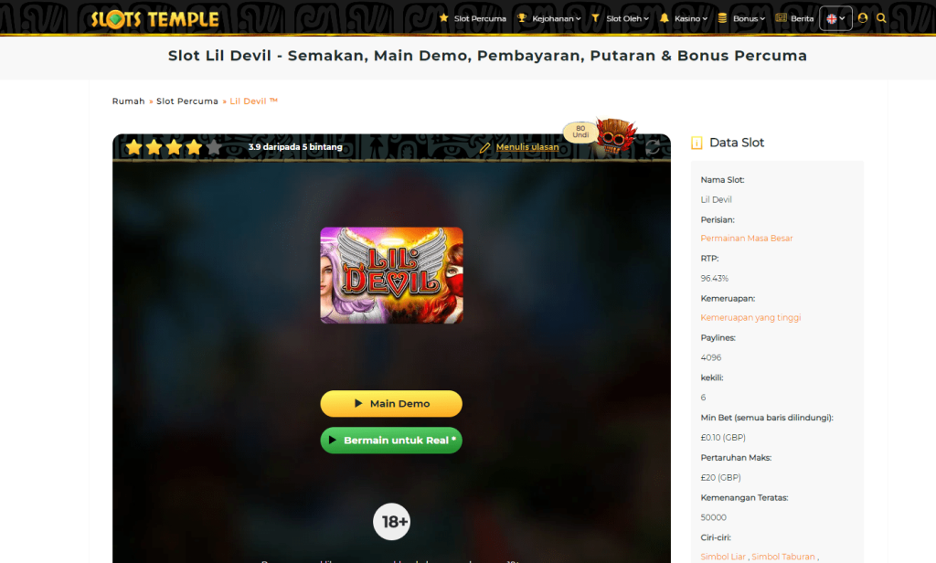 Tinjauan Lil Devil Slot