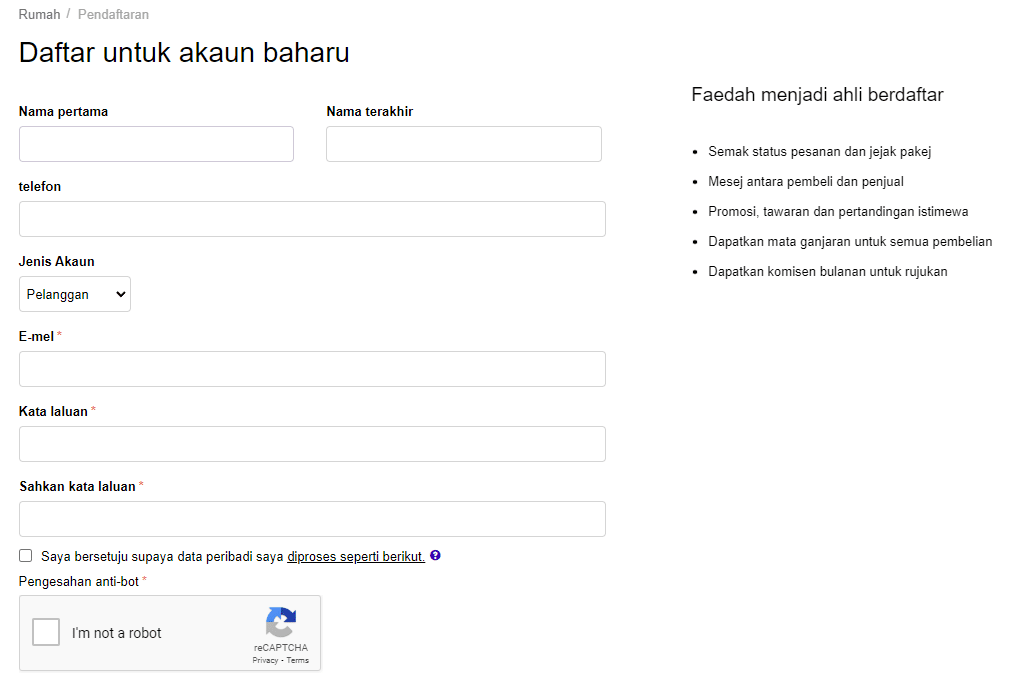 Buat akaun Crypto Emporium