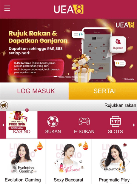 Buka platform pertaruhan bola sepak dalam penyemak imbas mudah alih anda.