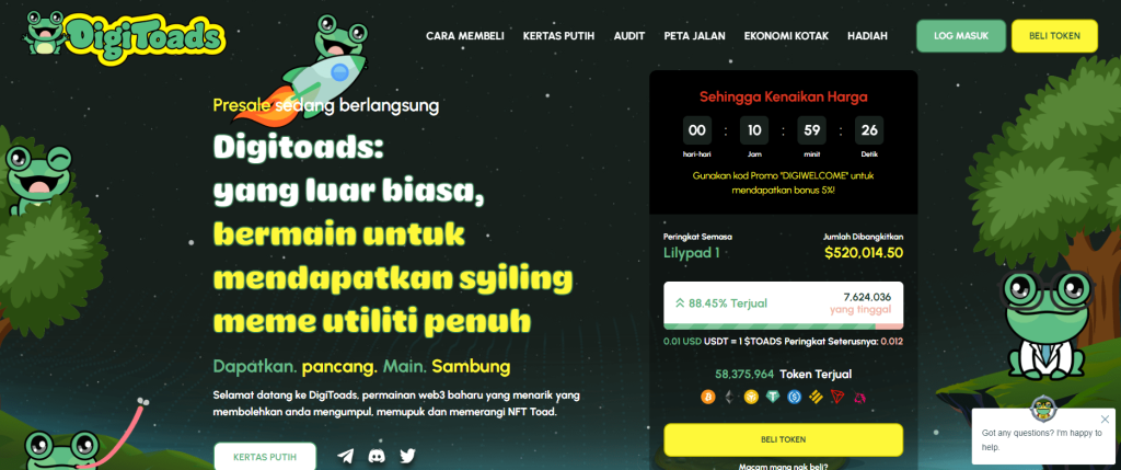 Kripto dalam permintaan-DigiToads