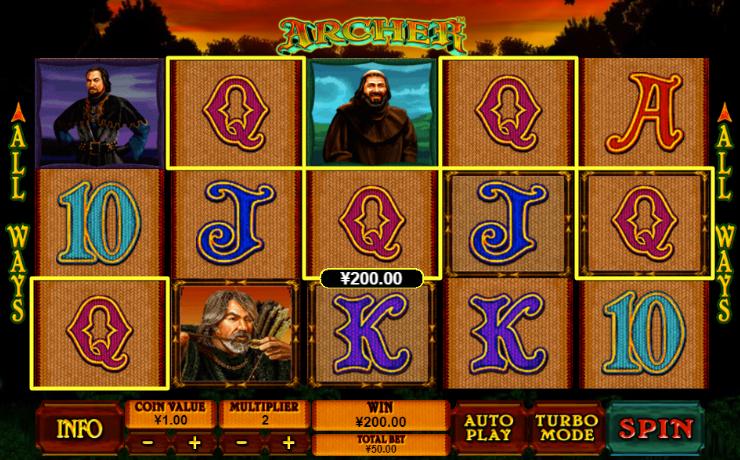 Archer slot paylines
