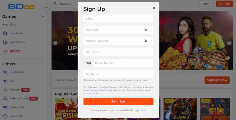 BD88 Registration Step 2