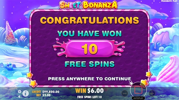 Sweet Bonanza Free Spins