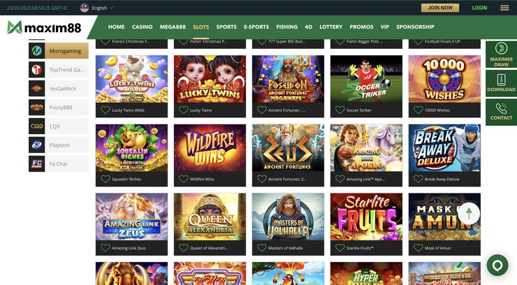 Maxim88 Microgaming Slots Malaysia