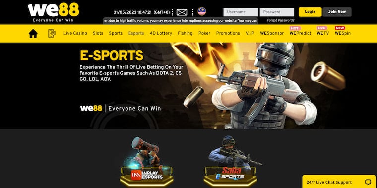 We88 Sports Betting eSports