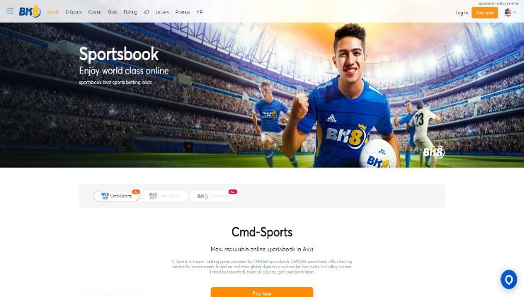 The selection of sportsbooks available to experience at BK8