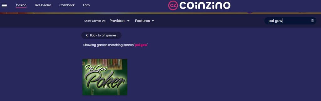 coinzino pai gow malaysia