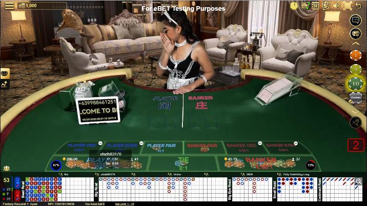 eBet Live Casino Malaysia - Baccarat