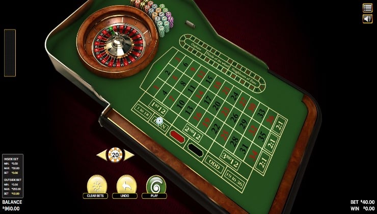 European roulette game
