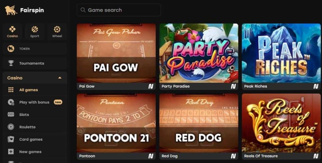 pai gow fairspin