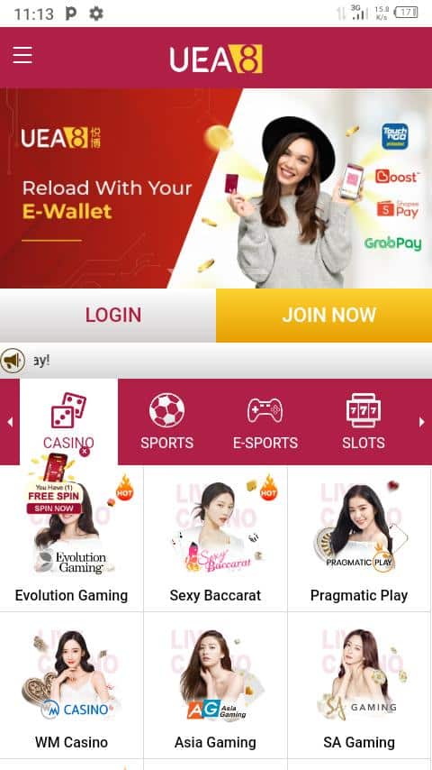 UEA8 Casino App