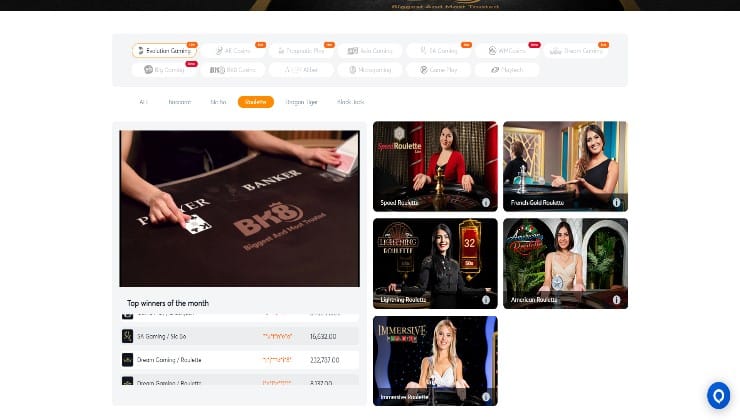 live dealer roulette games