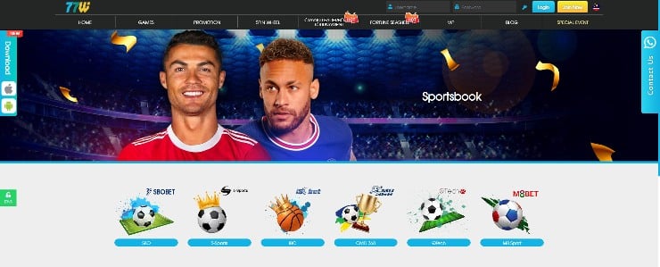 77Bet Malaysia Sportsbook Homepage