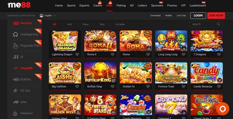 Me88 Slots in Malaysia