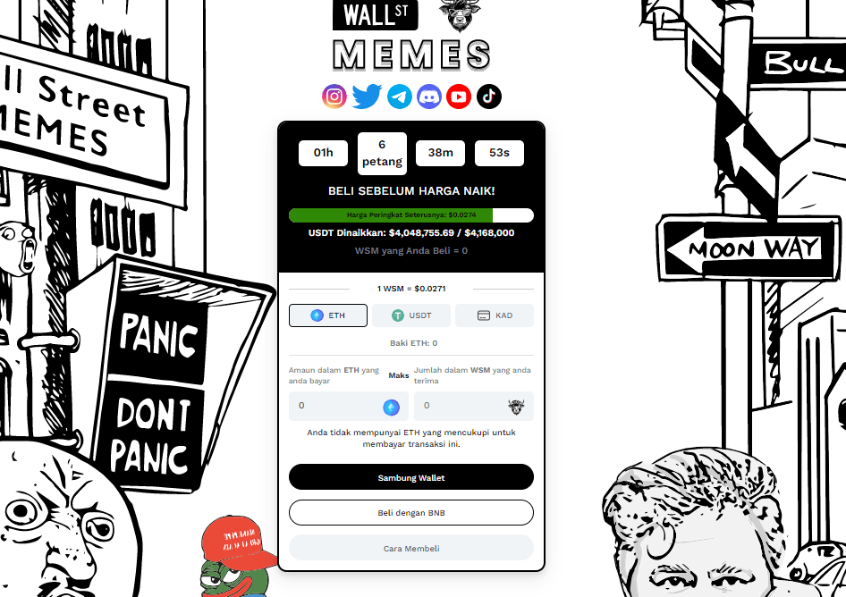 Pergi ke laman web Wall Street Memes