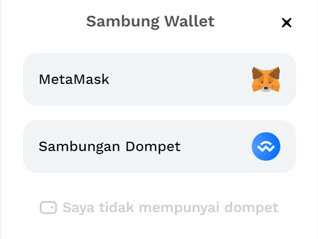 Sambungkan Dompet Anda