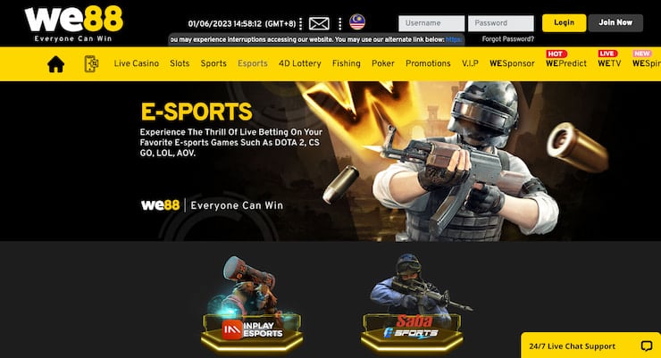 eSPorts Betting at We88