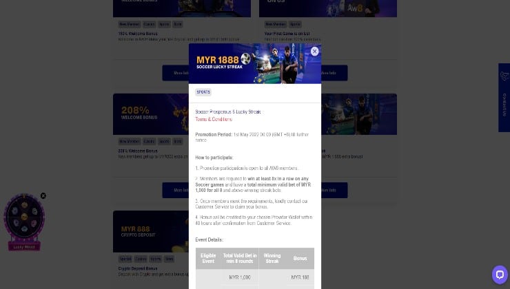 The Lucky Streak soccer promotion