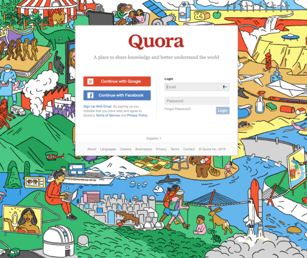 Promosikan Laman Web quora