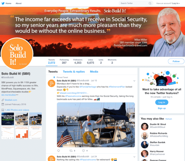 Promosikan Laman Web twitter