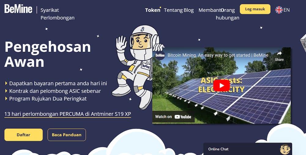 BeMine - Platform Perlombongan Crypto