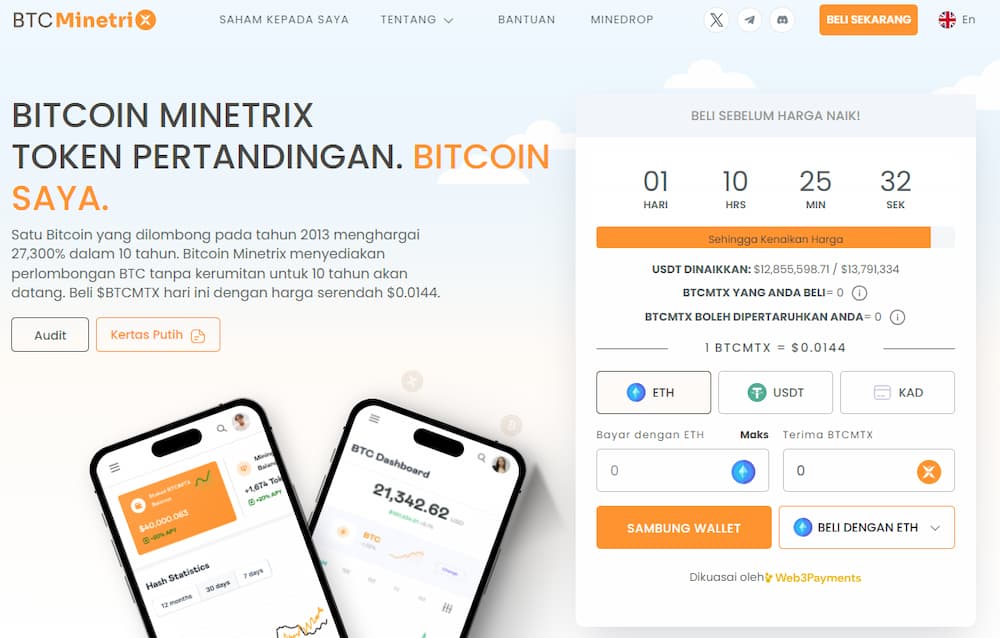Bitcoin Minetrix - Syiling Kripto Metaverse