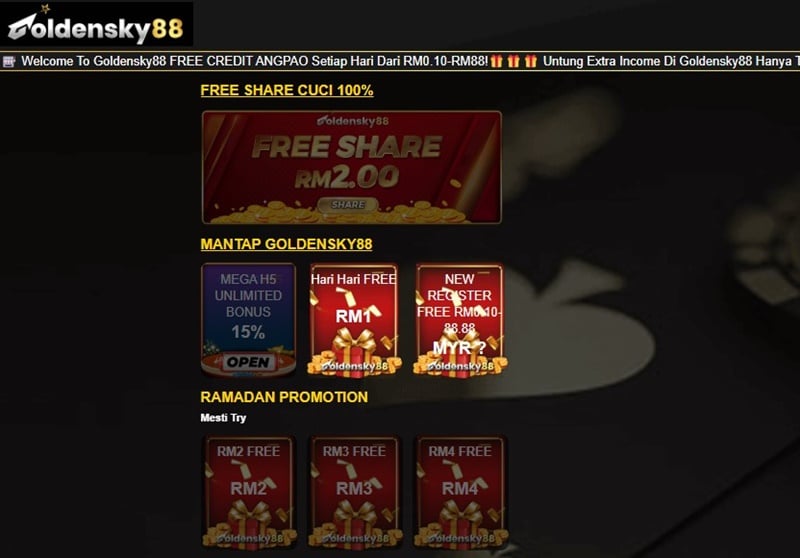 Bonus dan Promosi Kasino Goldensky88